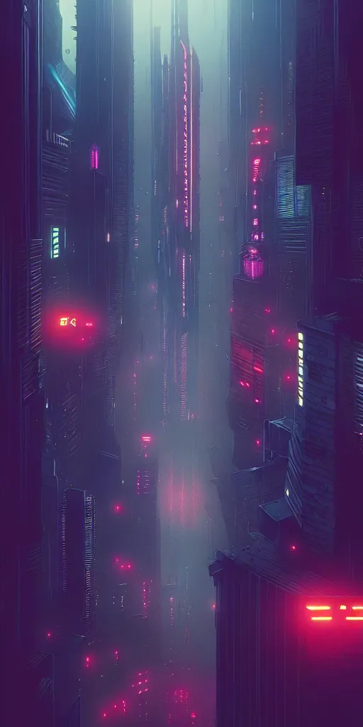 Prompt: epic cyberpunk cityscape, blade runner, james guilleard, beeple, laurie greasley, dan mcpharlin, ornate, dynamic, particulate