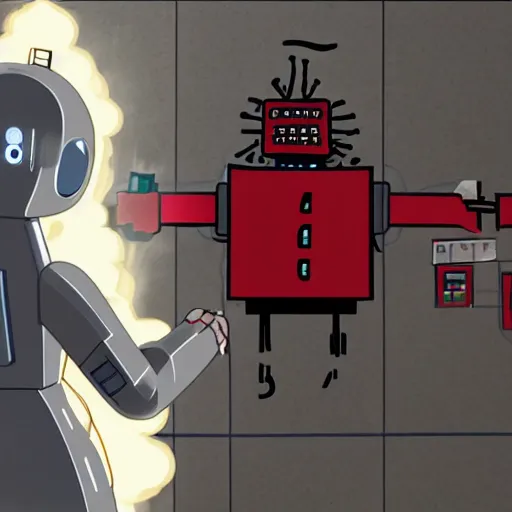 Image similar to god robot, it attacks spontaneously