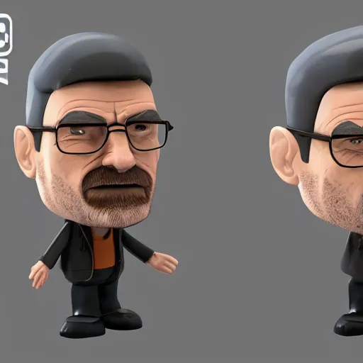 Image similar to Walter White as a vinyl figure, octane render, unreal engine, 8K, artstation, 3D rendering,