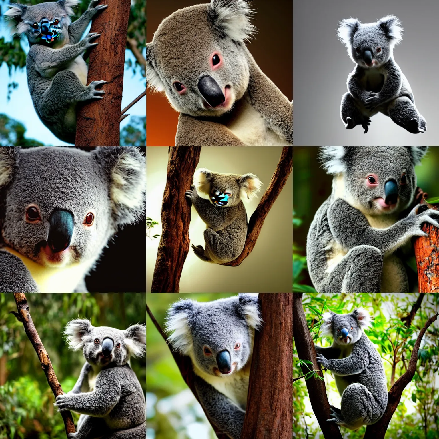 Prompt: koala as a ninja, epic award - winning cinematic composition, dramatic lighting