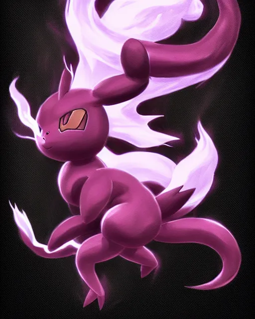 Prompt: black crimson ink smoke portrait of mew pokemon, artgerm, wlop, artstation, ultrarealistic high detail 8 k photo