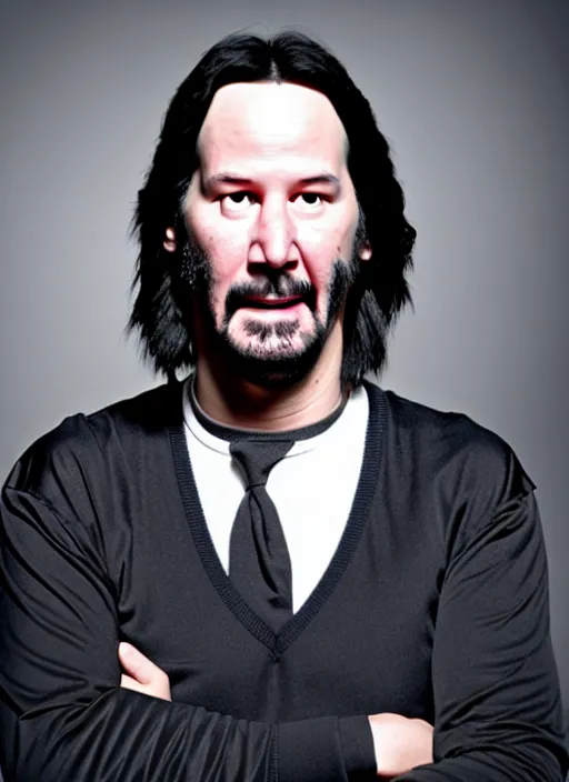 Image similar to studio portrait still of muppet!!!!! keanu reeves!!!!!! as a muppet muppet as a muppet, 8 k, studio lighting, key light,