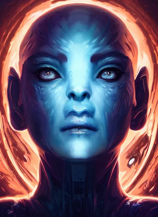 Prompt: symmetry!! portrait of alien made of ice in the style of horizon zero dawn, machine face, intricate, elegant, highly detailed, digital painting, artstation, concept art, smooth, sharp focus, illustration, art by artgerm and greg rutkowski and alphonse mucha, 8 k