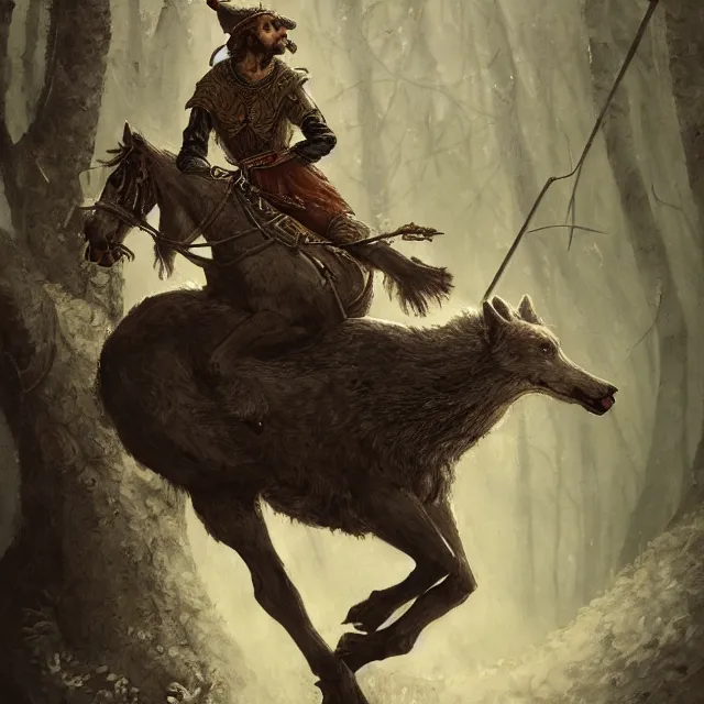 Image similar to young tsarevitch ivan riding on big grey wolf, slavic folk fairytale, story, fable, dramatic, fantasy art, an ultrafine detailed painting, academic art, ornate, inticate, elegant, sharp focus, artstation, by pavel korin, viktor vasnetsov