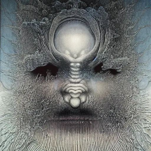 Image similar to takashi murakami and zdzisław beksiński