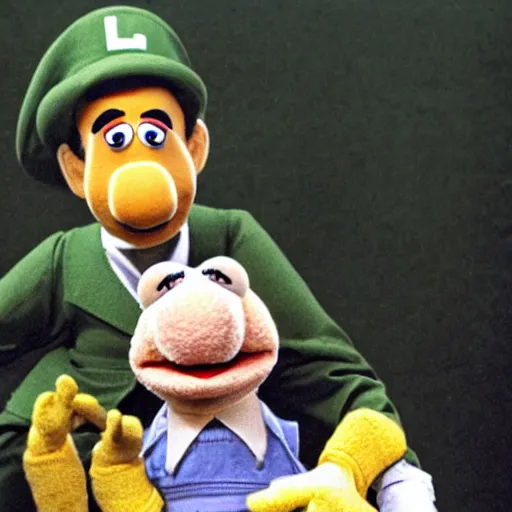 Image similar to luigi in the muppet show