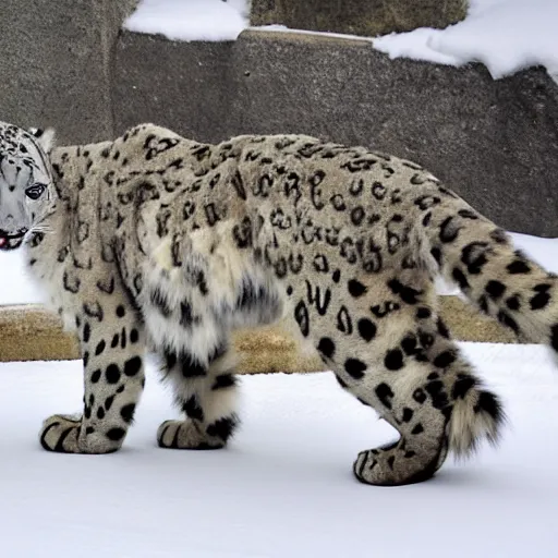 Image similar to Snow Leopard Made Of Latex