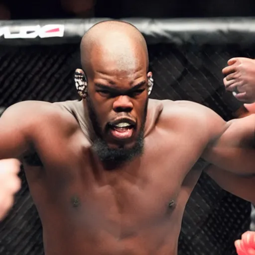 Prompt: mma fighter jon jones in a concert