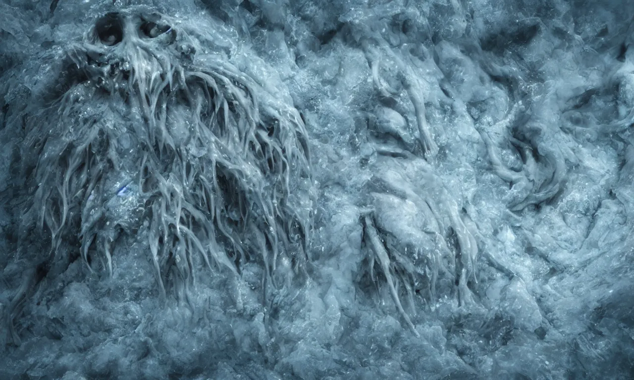 Prompt: cthulhu frozen within a block of ice, octane render, unreal engine, ultradetailed, stylized as a 3 dimensional render