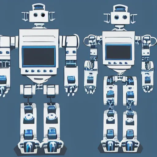 Image similar to blueprint for a self replicating robot