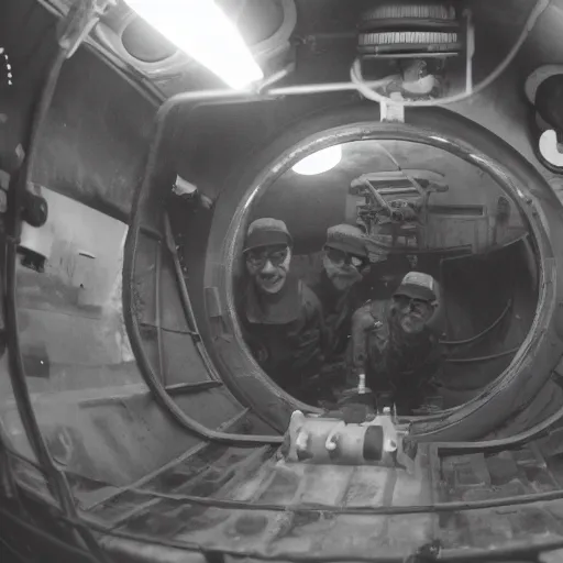 Image similar to inside of a tank while the crew is working