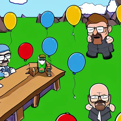Image similar to walter white in the style of bloons td 6,