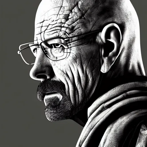 Image similar to walter white from breaking bad wearing knight armor and holding a sword, 4 k, hyper realistic