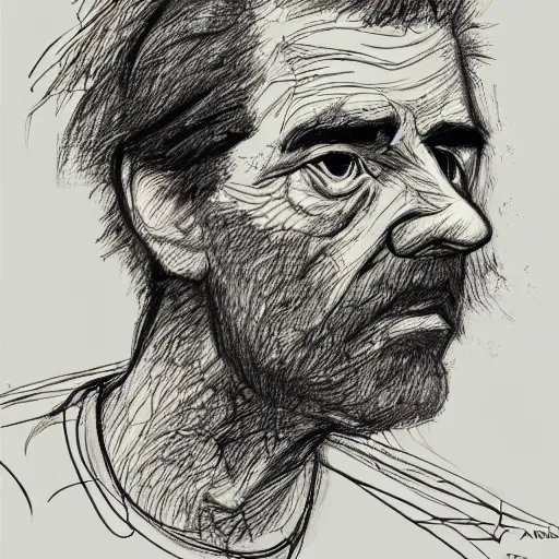 Prompt: a realistic yet scraggly portrait sketch of the side profile of a stern and sophisticated the medic, trending on artstation, intricate details, in the style of frank auerbach, in the style of sergio aragones, in the style of martin ansin, in the style of david aja, in the style of mattias adolfsson