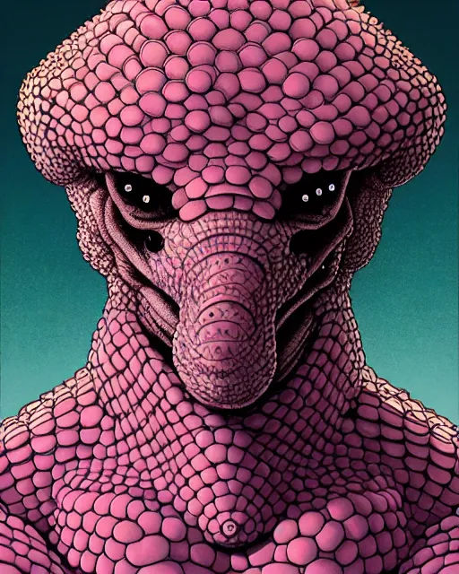 Image similar to a strange and funny creature, adult swim, character portrait, portrait, close up, concept art, intricate details, highly detailed by moebius