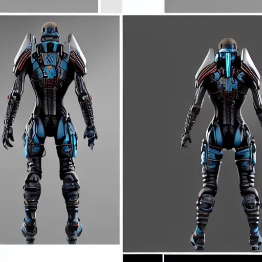 a character from the video game mass effect, cyberpunk Stable