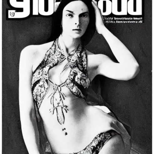 Image similar to A photo of a gorgeous Grigori Rasputin on the cover of Swimsuit Illustrated 1960 in the aesthetic of mert and marcus, masterpiece, intricate, elegant wardrobe, highly detailed, digital painting, artstation, concept art, smooth, sharp focus, illustration, art by artgerm and james jean and greg rutkowski and alphonse mucha