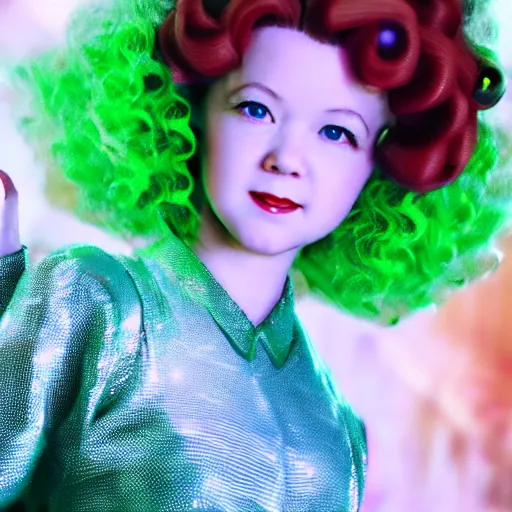 Image similar to cinematic shot of shirley temple as tatsumaki, live action, 4 k