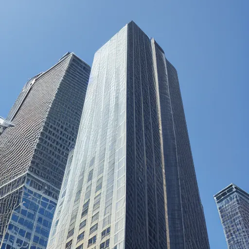 Prompt: a very tall Wells Fargo bank skyscraper