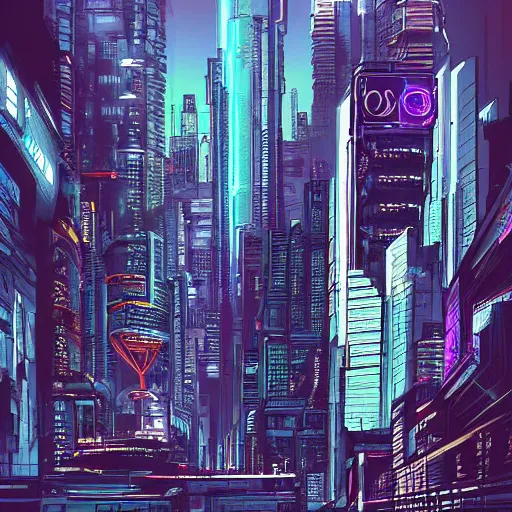 Prompt: cyberpunk cityscape drawn by david mckean