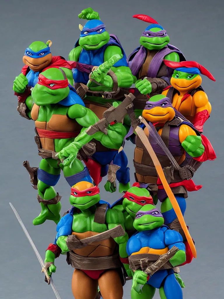 Prompt: tmnt playmates toys figure