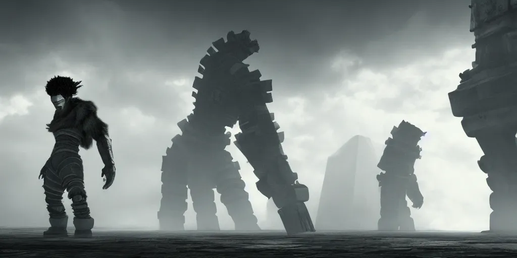 Shadow of the Colossus AI Art Style - Exploring Majestic Shadows