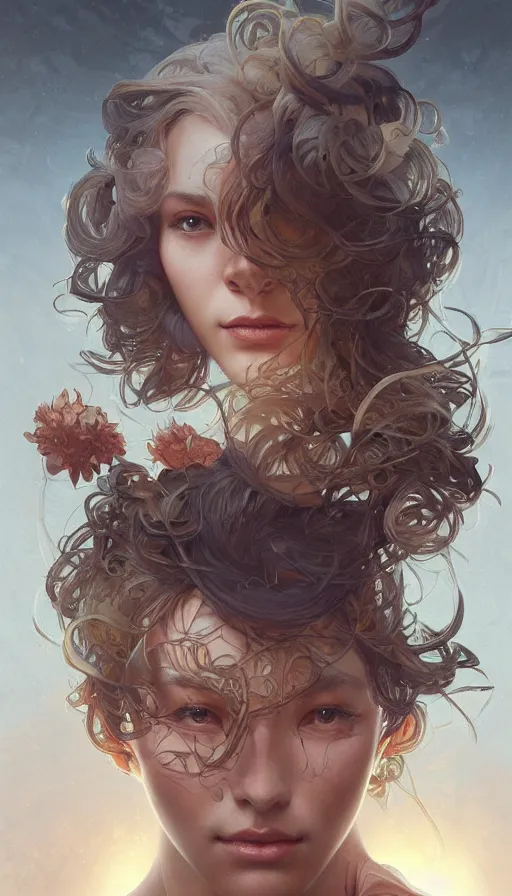 Image similar to the meaning of life, fibonacci, sweat drops, insane, intricate, highly detailed, digital painting, artstation, concept art, smooth, sharp focus, illustration, Unreal Engine 5, 8K, art by artgerm and greg rutkowski and alphonse mucha