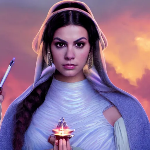 Image similar to victoria justice as princess padme in star wars episode 3, 8 k resolution, cinematic lighting, anatomically correct