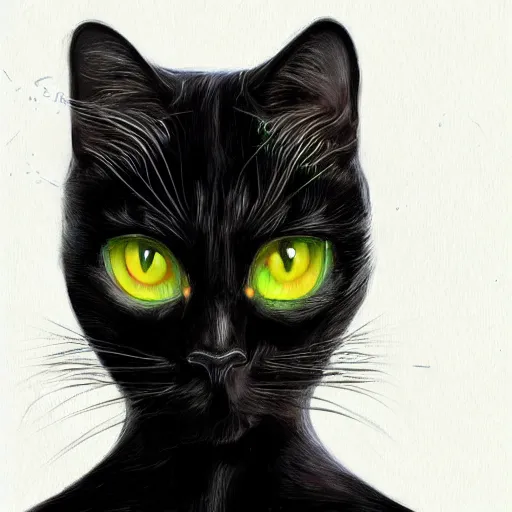 Image similar to a selfie of a black cat from the matrix , fantasy, intricate, young and cute girl, highly detailed, digital painting, artstation, concept art, smooth, sharp focus, illustration