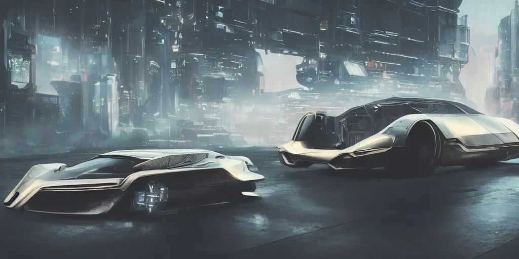 Prompt: a vintage modern futuristic scifi cyberpunk car design, car design, vehicle, car photography, 4 k