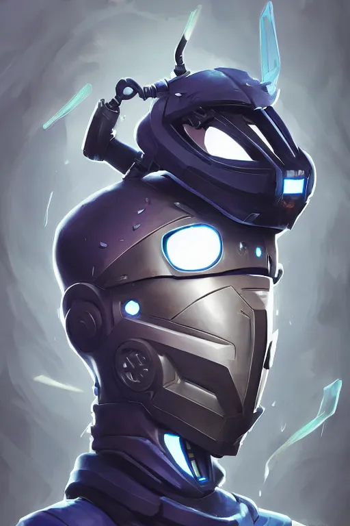 Image similar to epic mask helmet robot ninja portrait stylized as fornite style game design fanart by concept artist gervasio canda, behance hd by jesper ejsing, by rhads, makoto shinkai and lois van baarle, ilya kuvshinov, rossdraws global illumination radiating a glowing aura global illumination ray tracing hdr render in unreal engine 5