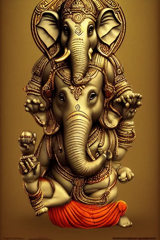 Image similar to ganesha, highly detailed, digital art, artstation, smooth, sharp focus, illustration, art by artgem