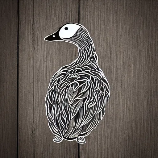 Image similar to cute goose, decal design