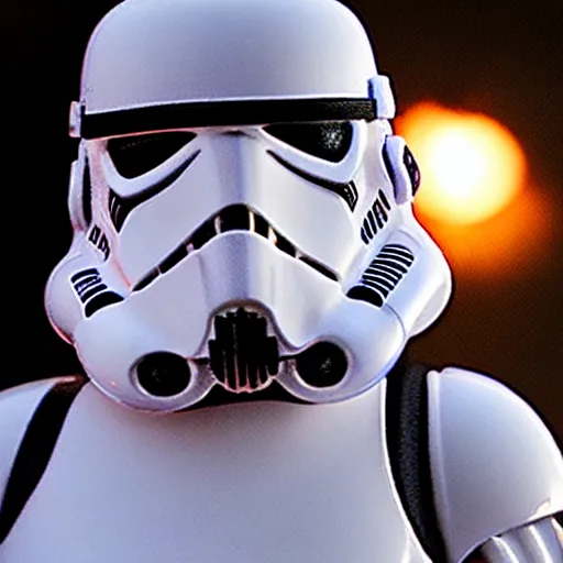 Image similar to a stormtrooper wearing a backwards baseball cap because he is a : : cool - guy : :