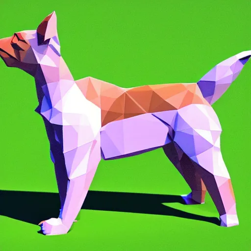 Image similar to low poly dog