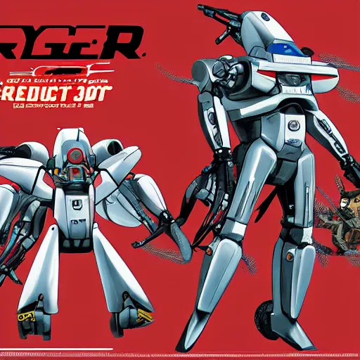 Prompt: ruger redhawk 3 5 7 8 shot revolver mobile combat suit firearm rococo robot, smith & wesson 6 8 6 mecha android, detailed illustration, concept art, smooth, sharp focus, by rem koolhas, bandai macross box art, canon eos r 3