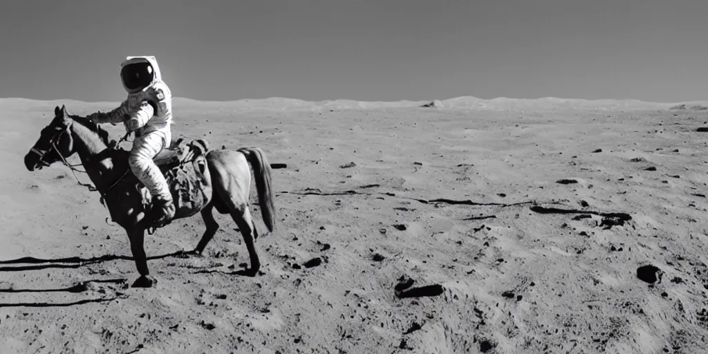 Image similar to photo astronaut riding a horse on the moon