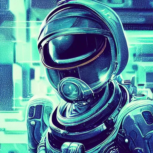 Image similar to portrait of a squid monster astronaut. full body portrait, intricate abstract. cyberpunk, intricate artwork. neon eyes, by Tooth Wu, wlop, beeple. octane render, trending on artstation, greg rutkowski very coherent symmetrical artwork. cinematic, hyper realism, high detail, octane render, 8k, minimalistic, hyperrealistic surrealism, award winning masterpiece with incredible details, a surreal vaporwave liminal space, highly detailed, trending on ArtStation