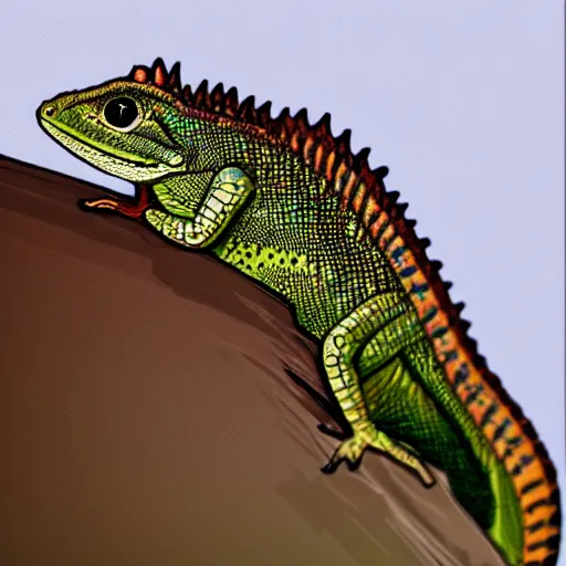 Image similar to Apofiss artwork, a lizard by Apofiss, in Apofiss style