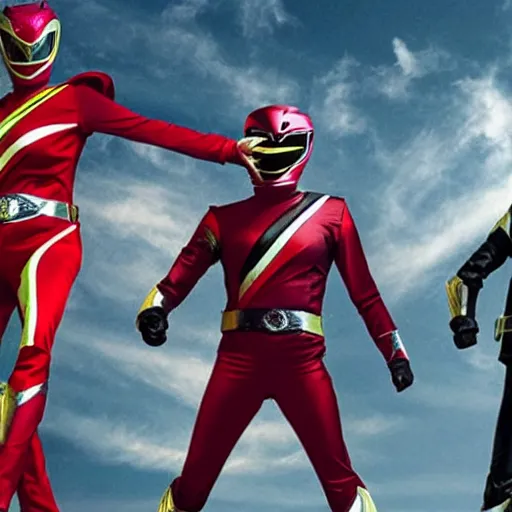 Prompt: promotional still image of a new power ranger outfit