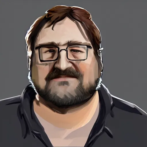 Image similar to gabe newell in half - life alyx