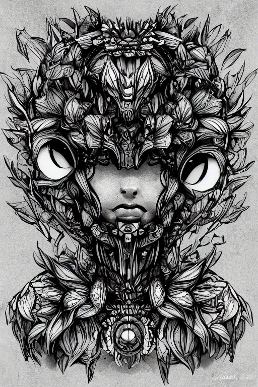 Image similar to a humanoid flower monster, symmetrical, digital art, sharp focus, trending on art station, anime