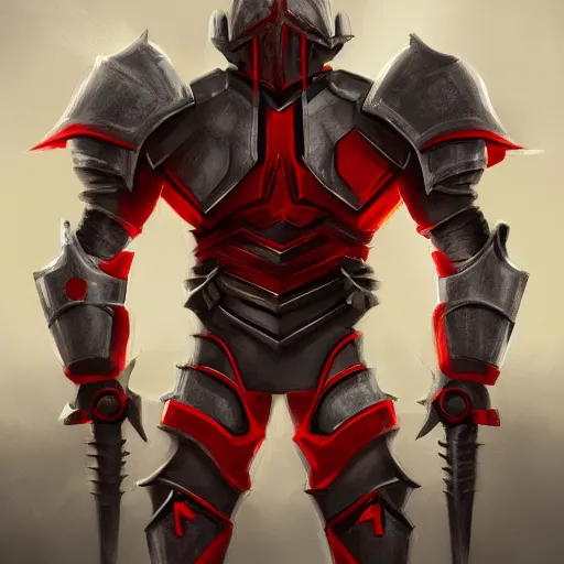 Image similar to knight armored in red, fantasy art, trending on artstation