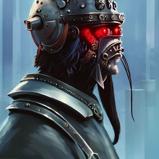 Image similar to cyberpunk viking helmet mask warrior goddess robot ninja fantasy, art gta 5 cover, official fanart behance hd artstation by jesper ejsing, by rhads, makoto shinkai and lois van baarle, ilya kuvshinov, ossdraws