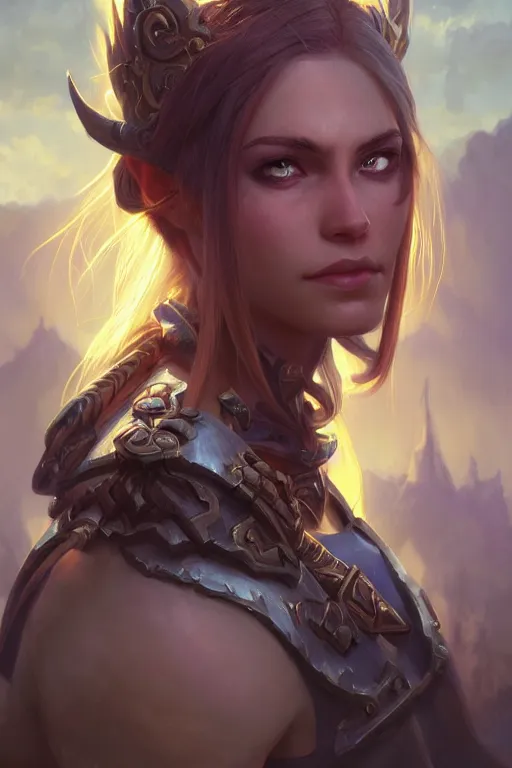 Image similar to world of warcraft, digital painting, portrait , cinematic lighting, highly detailed, artstation, concept art, illustration, smooth, sharp focus, artgerm , greg rutkowski, alphonse mucha, editor's pickup, trending on artstation, trending on deviantart, WLOP