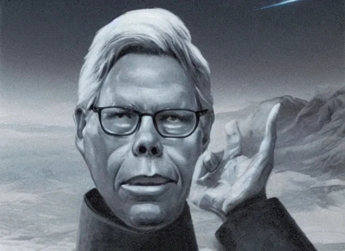 Image similar to an epic concept masterpiece of bob lazar existing in his own mind within area 5 1