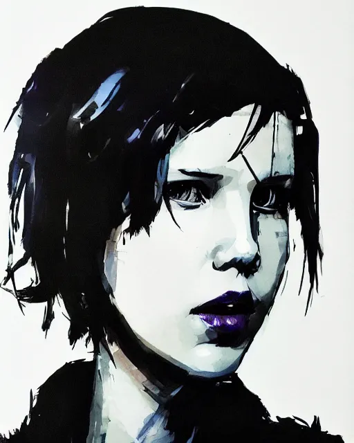 Image similar to millie bobby brown by yoji shinkawa