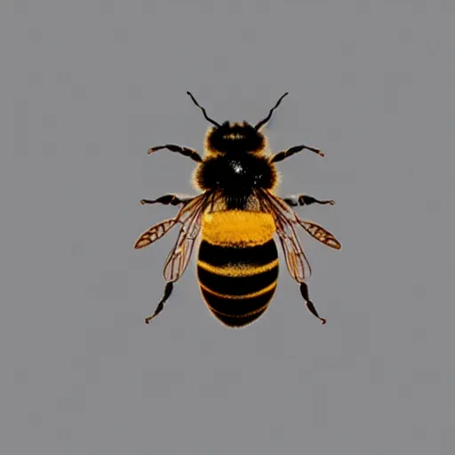 Prompt: minimal album cover of a bee