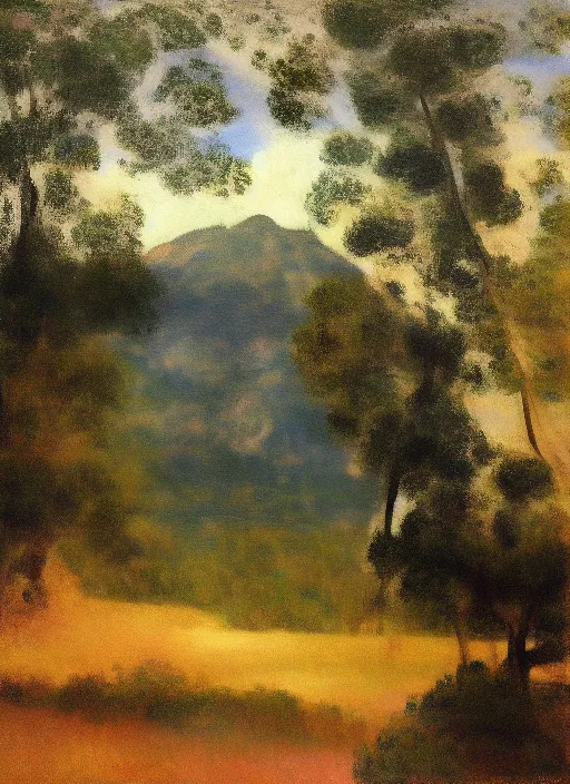 Image similar to a landscape painting so beautiful and universally loved it creates peace on earth by claude monet, by johannes vermeer, by velazquez, by cezanne, by gaston bussiere, masterpiece