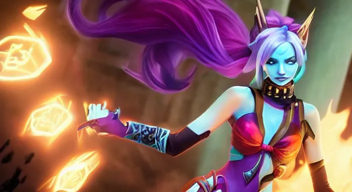 Image similar to Jinx, A still from League of Legends Arcane (2021)